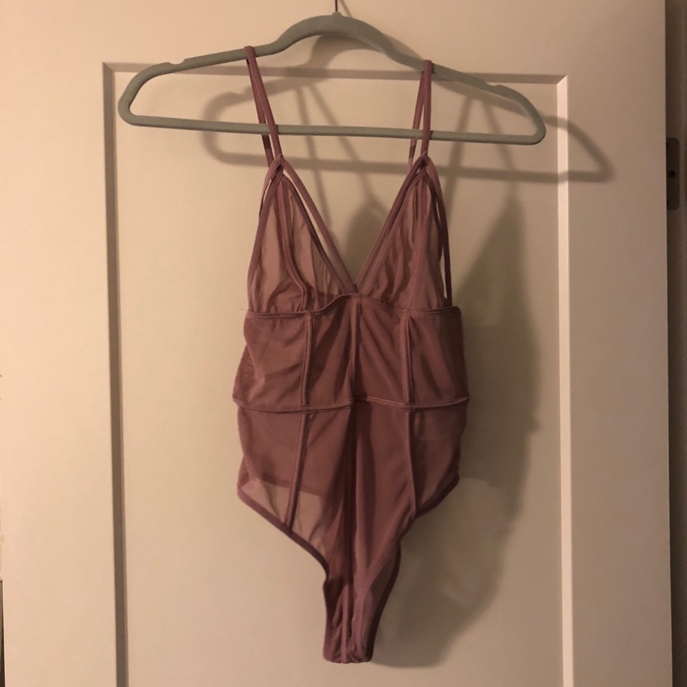 NWT Blush Mesh Bodysuit